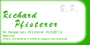 richard pfisterer business card